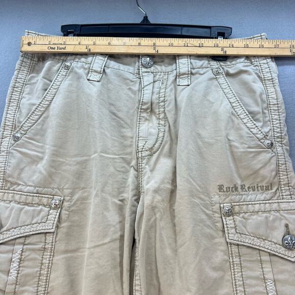 Rock Revival Men's Slim Khaki Shorts Size W32 L23 REC100-1S - Picture 12 of 16